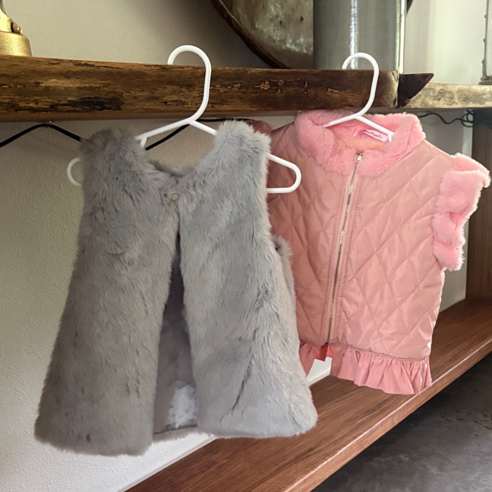 Little Girls (Size 2/3) Faux Fur Vests